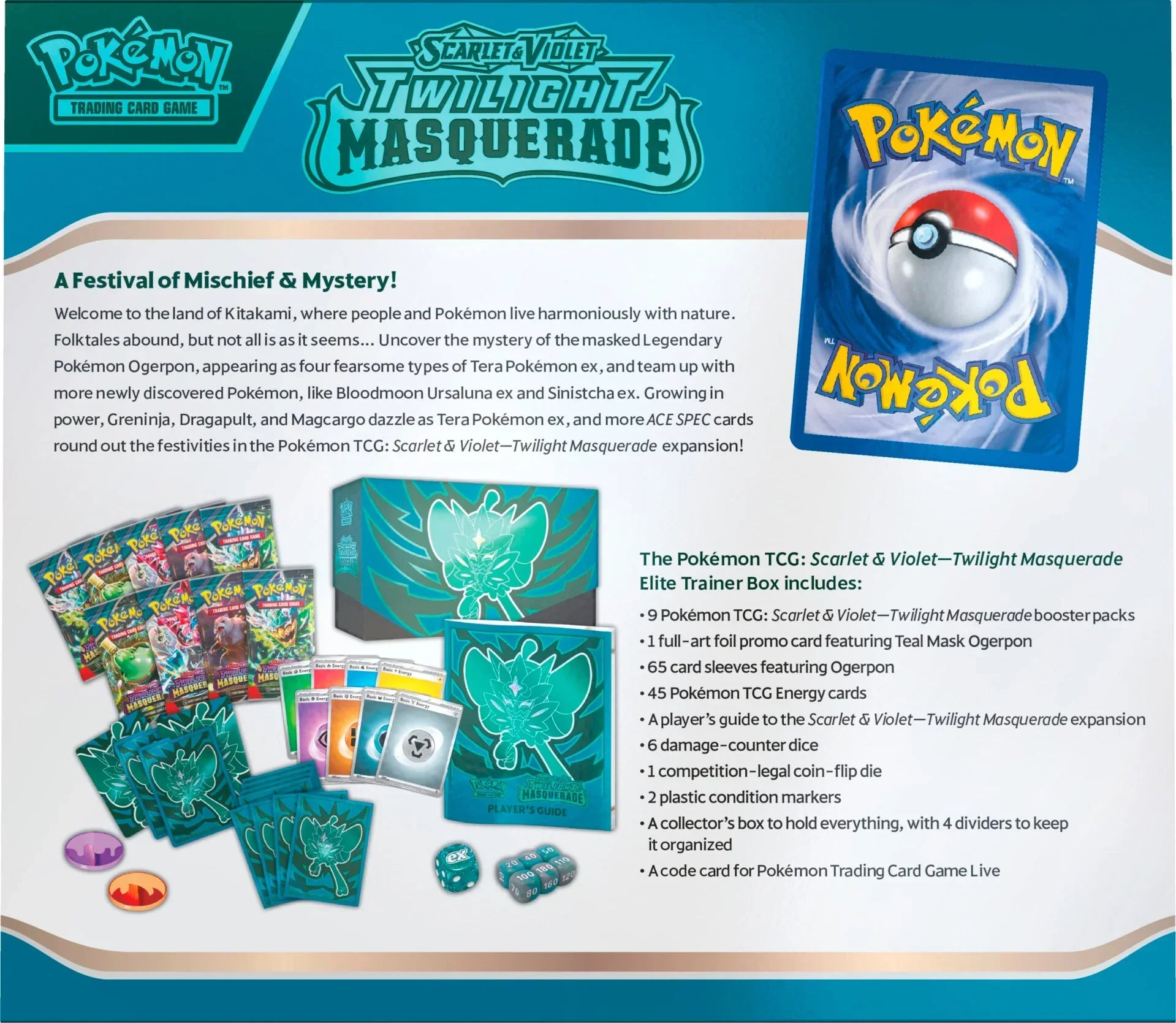Pokemon TCG - Scarlet & Violet - Twilight Masquerade - Elite Trainer Box (ETB)