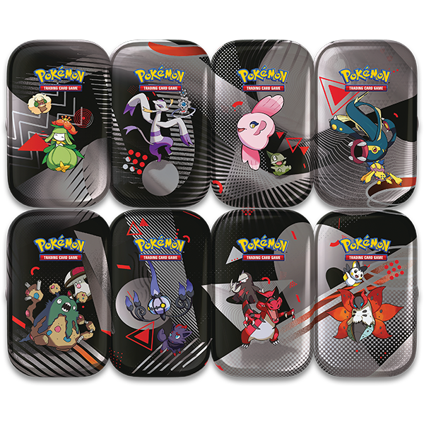 Pokemon TCG - Scarlet & Violet - Black Bolt & White Flare - Unova Mini Tin - Set of 8