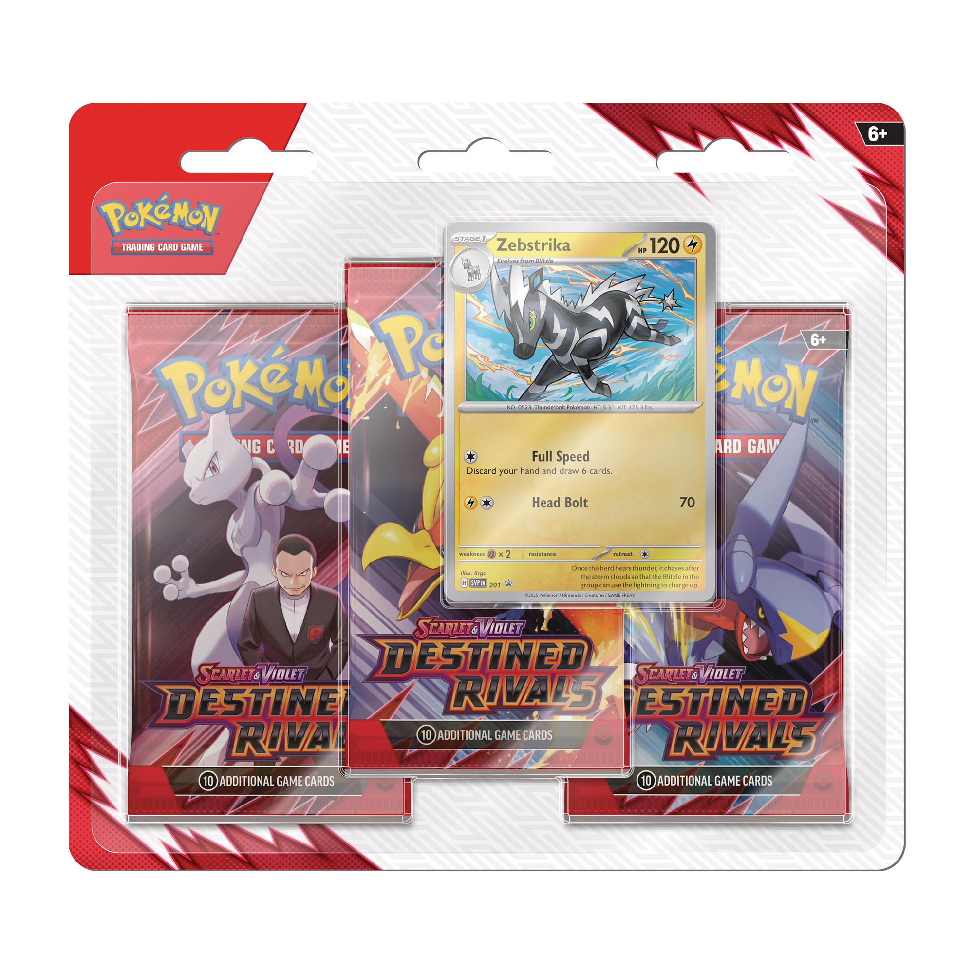 Pokemon TCG - Scarlet & Violet - Destined Rivals - 3 Pack Blister